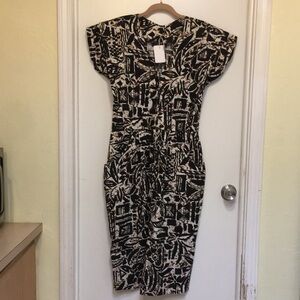 Vintage Tribal Print Dress with Pockets